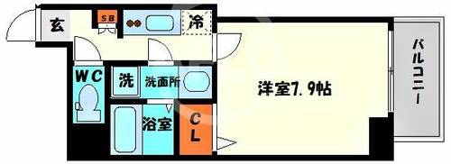 エグゼ堺筋本町の間取り