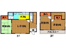 北海道函館市山の手1丁目(一戸建)の賃貸物件の間取り