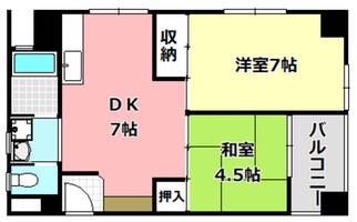 コーポかみすなの間取り