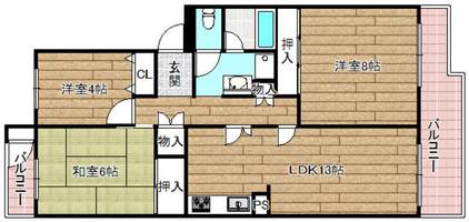 若山台第2住宅2号棟の間取り
