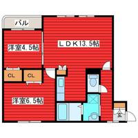 北海道札幌市南区南三十三条西10丁目(マンション)の賃貸物件403の間取り