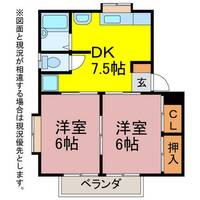 愛知県豊橋市大岩町字北田(アパート)の賃貸物件の間取り