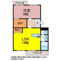 愛知県豊橋市大脇町字大脇(マンション)の賃貸物件の間取り