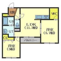 グランソレーユⅡ402の間取り
