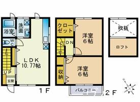 福岡県福岡市博多区青木1丁目(テラスハウス)の賃貸物件の間取り