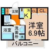 愛知県名古屋市中区平和1丁目(マンション)の賃貸物件の間取り
