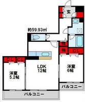 福岡県北九州市八幡西区大字本城(マンション)の賃貸物件の間取り