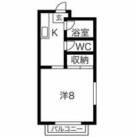 ラフォーレ駒方 A棟101の間取り