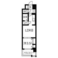 愛知県名古屋市中村区名駅南1丁目(マンション)の賃貸物件の間取り