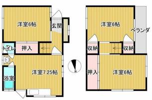 大阪府東大阪市東石切町2丁目(一戸建)の賃貸物件の間取り