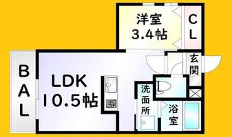 Cherim戸畑Ⅲの間取り
