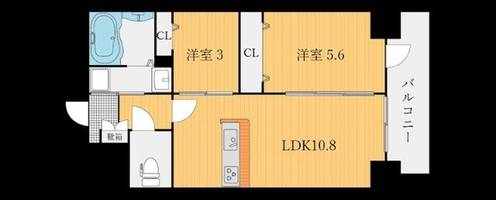 デザイナーズ ざ京の間取り