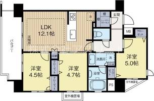 福岡県福岡市中央区今川2丁目(マンション)の賃貸物件の間取り