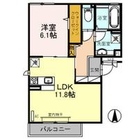 大阪府東大阪市南上小阪(アパート)の賃貸物件の間取り