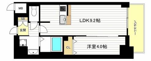 ソルテラスOSAKAJO ESTの間取り