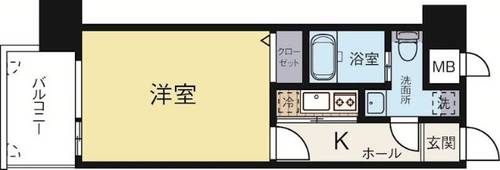 福岡県福岡市中央区港2丁目(マンション)の賃貸物件の間取り