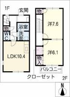 リトルエデンB5の間取り