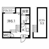 ハーモニーテラス露橋Ⅱ102の間取り