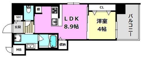 コーポラス京橋の間取り