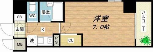 エスリード松屋町の間取り