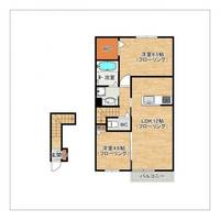 D-roomフェニックス糸島201の間取り