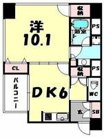 アルグラッドザ・タワー心斎橋701の間取り