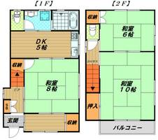 兵庫県神戸市長田区若松町10丁目(一戸建)の賃貸物件の間取り