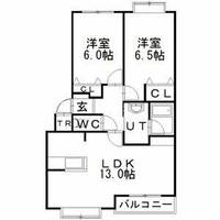 クリスタルリバー参番館103の間取り
