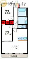 グランヴェール青山B棟の間取り