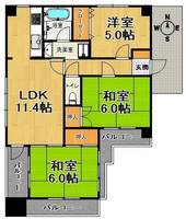 兵庫県神戸市兵庫区荒田町2丁目(マンション)の賃貸物件の間取り