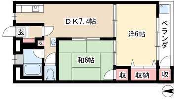 OS・SKYマンション中小田井505の間取り