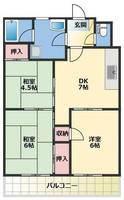 畑田ハイツ202の間取り