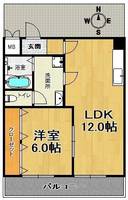兵庫県神戸市兵庫区大開通5丁目(マンション)の賃貸物件の間取り