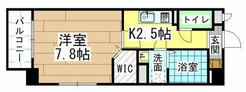 福岡県北九州市八幡西区西折尾町(マンション)の賃貸物件の間取り