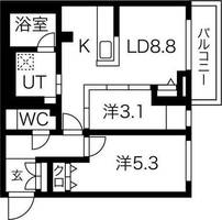 クラッセ札幌シティアクシア・サウステラスの間取り