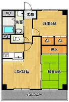 兵庫県神戸市兵庫区下沢通7丁目(マンション)の賃貸物件の間取り