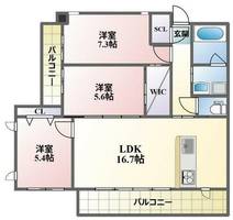 Gran Stella Nagao901の間取り