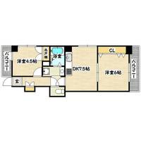 兵庫県神戸市兵庫区上沢通5丁目(マンション)の賃貸物件の間取り