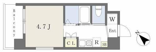福岡県福岡市博多区博多駅南3丁目(マンション)の賃貸物件の間取り