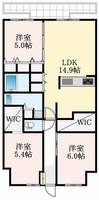 大阪府堺市東区白鷺町3丁(マンション)の賃貸物件の間取り