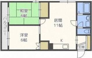 ソレイユ琴似の間取り