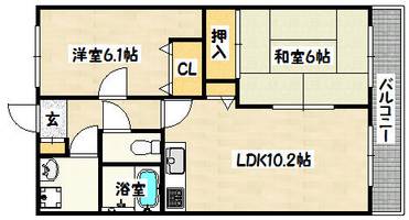 兵庫県神戸市兵庫区松本通3丁目(マンション)の賃貸物件の間取り