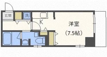 北海道札幌市中央区北一条東1丁目(マンション)の賃貸物件の間取り