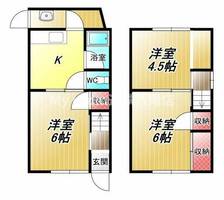 大阪府八尾市老原4丁目(一戸建)の賃貸物件の間取り