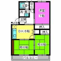 福岡県福岡市南区三宅3丁目(マンション)の賃貸物件の間取り