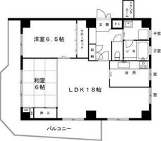 福岡県福岡市中央区大濠1丁目(マンション)の賃貸物件の間取り