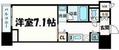エイペックス梅田東IIの間取り