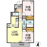 愛知県日進市岩崎町芦廻間(アパート)の賃貸物件の間取り
