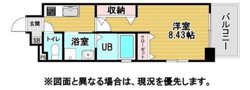 福岡県北九州市小倉北区浅野2丁目(マンション)の賃貸物件の間取り