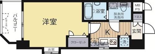 福岡県福岡市東区箱崎1丁目(マンション)の賃貸物件の間取り